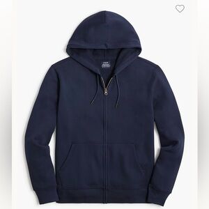 J. Crew Factoy Men's Blue Fleece full-zip hoodie